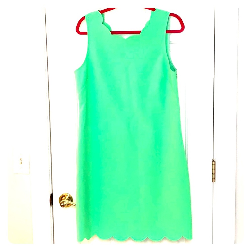 J crew Lime Green Scallop Dress